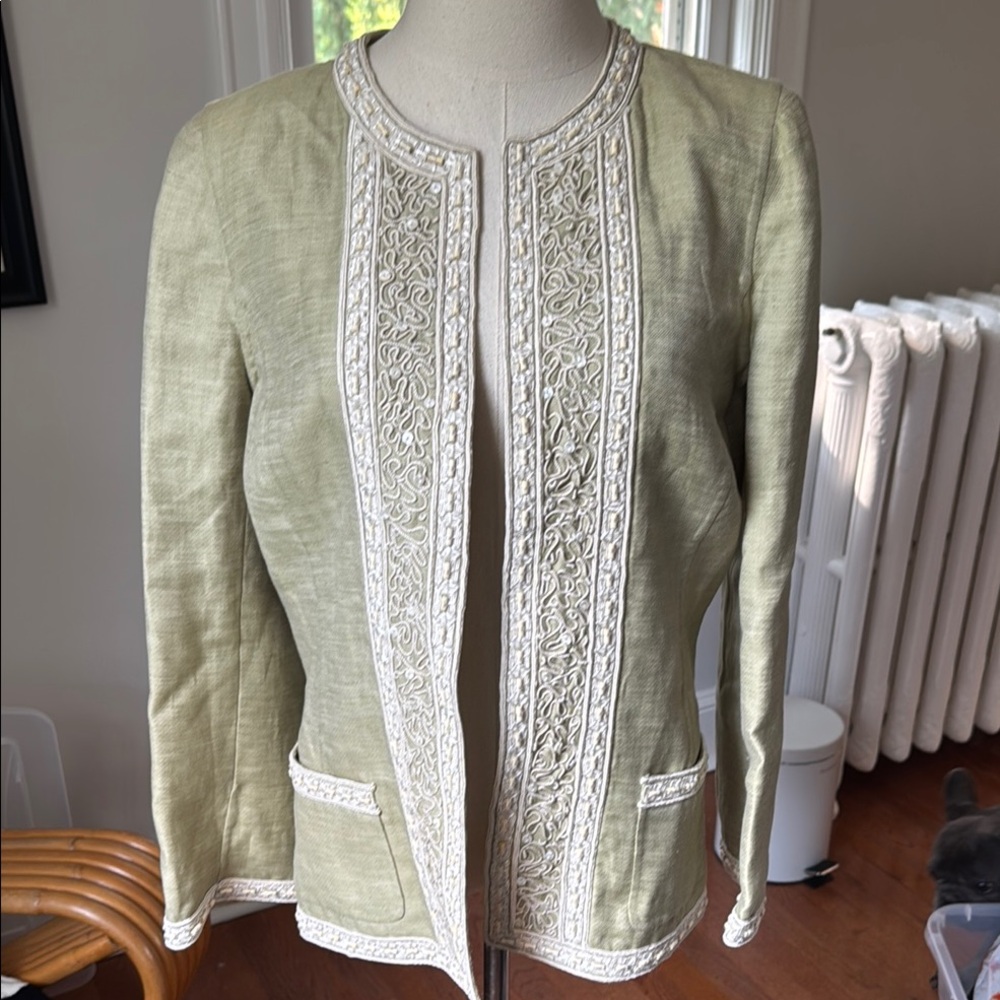 Oscar de la Renta Embroidered and beaded Jacket